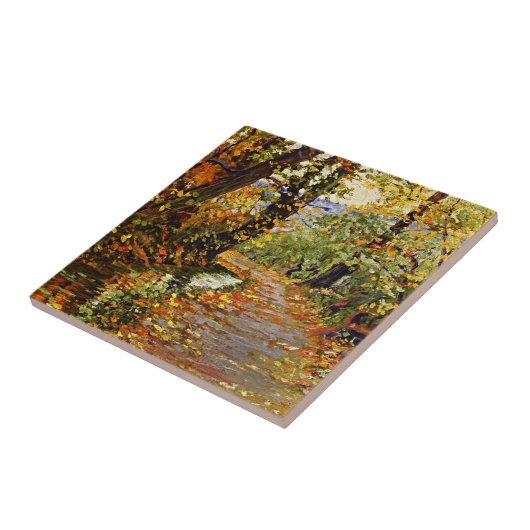 Egon Schiele - Kronkelende beek Tegeltje (Zijkant)