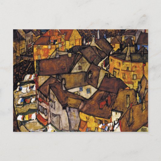 Egon Schiele Krumau Crescent of Houses Briefkaart (Voorkant)