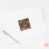 Egon Schiele Krumau Crescent of Houses Vierkante Sticker (Envelop)