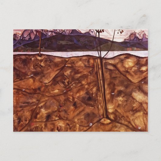 Egon Schiele - Landschap van de rivier Briefkaart (Voorkant)