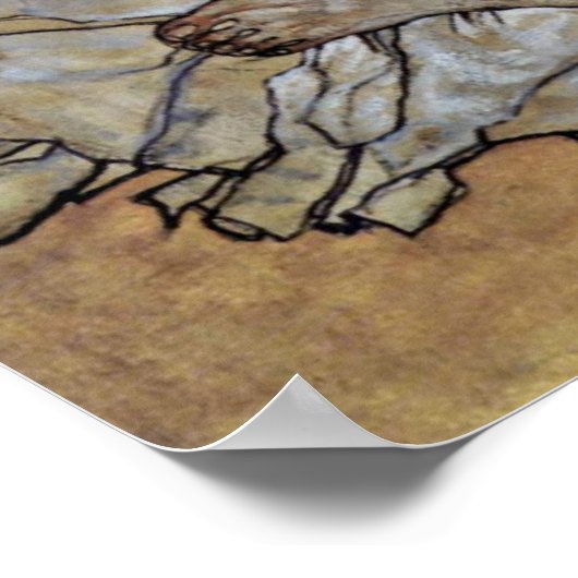 Egon Schiele - Legende vrouw Poster (Hoek)