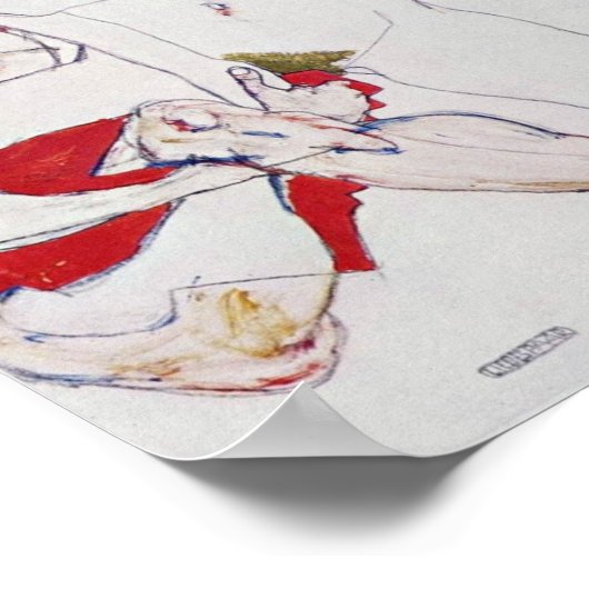 Egon Schiele - Lovers Poster (Hoek)