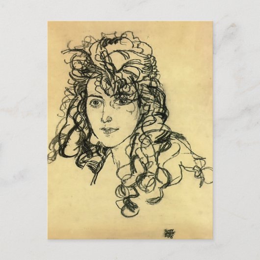 Egon Schiele- Madame Sohn Briefkaart (Voorkant)