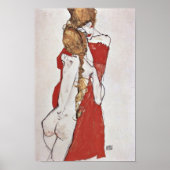 Egon Schiele - moeder en dochter Poster (Voorkant)