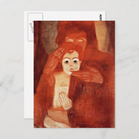 Egon Schiele- Moeder en Kind (Madonna) Briefkaart (Voorkant / Achterkant)
