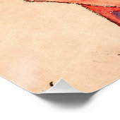 Egon Schiele - neeling Vrouw in Oranje rode dress Perfect Poster (Hoek)