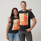 Egon Schiele - neeling Vrouw in Oranje rode dress T-shirt (Unisex)