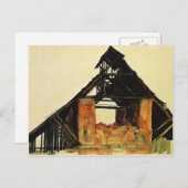 Egon Schiele - Old Brick House in Carinthia Briefkaart (Voorkant / Achterkant)