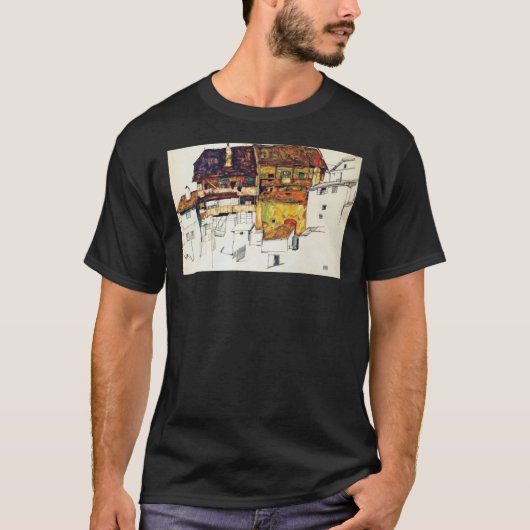 Egon Schiele - Old houses in Krumau 1914 Classic T T-shirt (Voorkant)