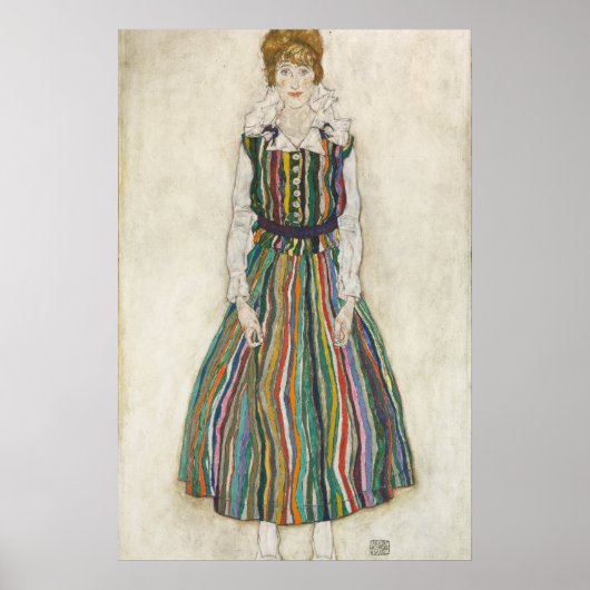 Egon Schiele Portrait of Edith (de artistieke vrou Poster (Voorkant)