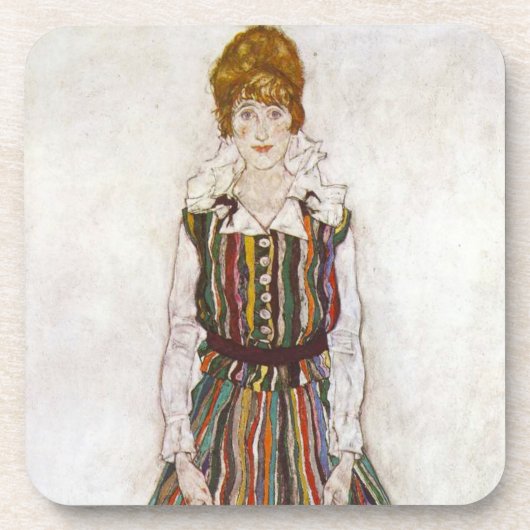 Egon Schiele Portrait of Edith Schiele Onderzetter (Voorkant)