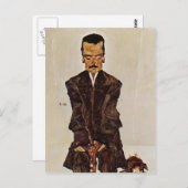 Egon Schiele - Portrait of Publisher Eduard Kosmac Briefkaart (Voorkant / Achterkant)