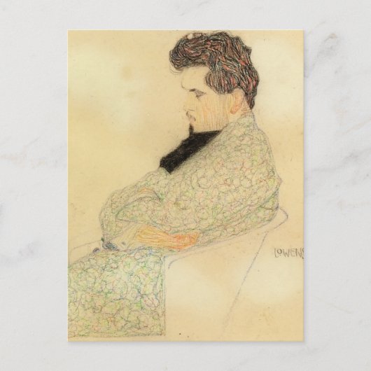 Egon Schiele-Portrait van Arthur Lowenstein Briefkaart (Voorkant)