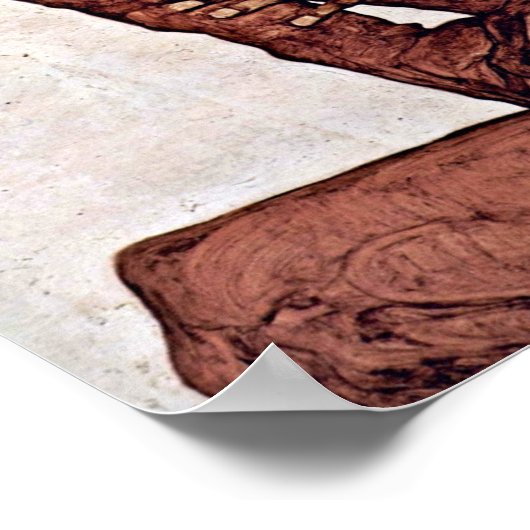 Egon Schiele - Portret van Arthur Roessler Poster (Hoek)