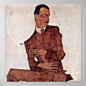 Egon Schiele - Portret van Arthur Roessler Poster (Voorkant)