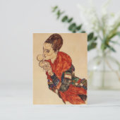 Egon Schiele-Portret van de Actress Marga Boerner Briefkaart (Staand voorkant)