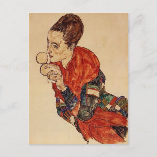Egon Schiele-Portret van de Actress Marga Boerner Briefkaart