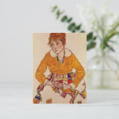 Egon Schiele- Portret van de vrouw van de kunstena Briefkaart (Staand voorkant)