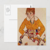 Egon Schiele- Portret van de vrouw van de kunstena Briefkaart (Voorkant / Achterkant)