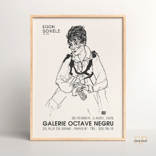 Egon Schiele Portret van de Vrouw van de Kunstenaa Poster