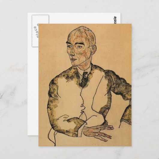 Egon Schiele-Portret van dr. Viktor Ritter Bauer Briefkaart (Voorkant / Achterkant)