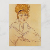 Egon Schiele- Portret van Edith Schiele Briefkaart (Voorkant)