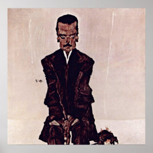 Egon Schiele - Portret van Eduard Kosmack Poster
