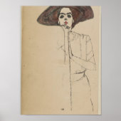 Egon Schiele - portret van een vrouw Poster (Voorkant)
