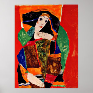 Egon Schiele - Portret van een vrouw Poster