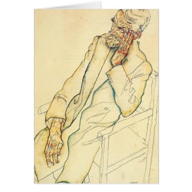 Egon Schiele- Portret van Johann Harms (Voorkant)