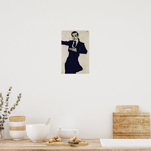 Egon Schiele - Portret van Max Oppenheimer Poster (Keuken)