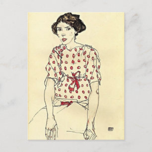 Egon Schiele-portret van Miss Waerndorfer Briefkaart