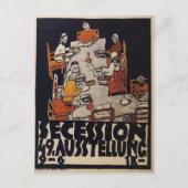 Egon Schiele - Poster voor de afscheiding van Wene Briefkaart (Voorkant)