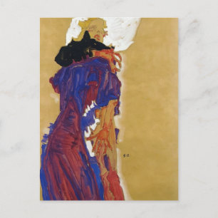 Egon Schiele - Reclining Girl op een piloot Briefkaart