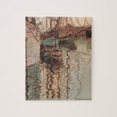 Egon Schiele - Sailboten in wellenbewegtem water Legpuzzel (Verticaal)