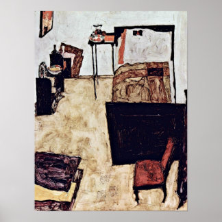 Egon Schiele - Schiele, woonachtig in Neulengbach Poster