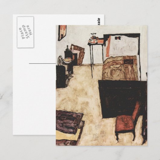 Egon Schiele- Schiele's Room in Neulengbach Briefkaart (Voorkant / Achterkant)