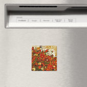 Egon Schiele schilderij, Bloemenveld Magneet (Insitu (Vaatwasser))