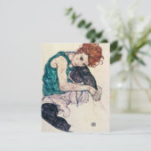 Egon Schiele Seated Woman Invitations Kaart (Staand voorkant)