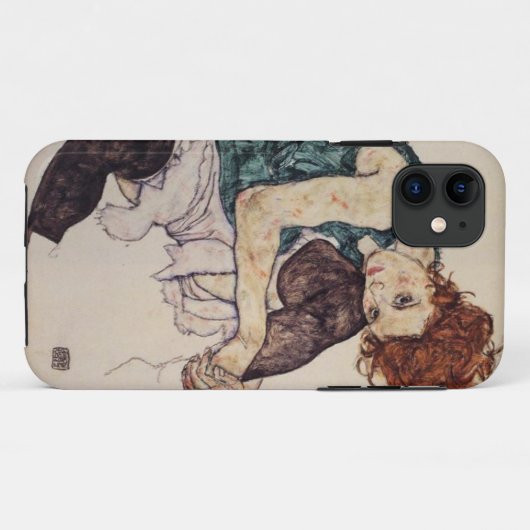 Egon Schiele Seated Woman iPhone case (Achterkant (horizontaal))