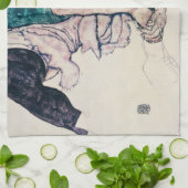 Egon Schiele Seated Woman Kitchen Towel Theedoek (Gevouwen)