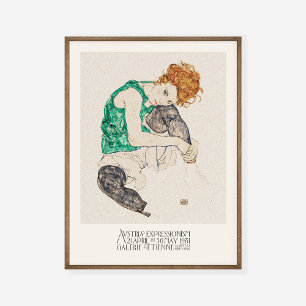 Egon Schiele Seated Woman met Bent Knees Fine Art Poster