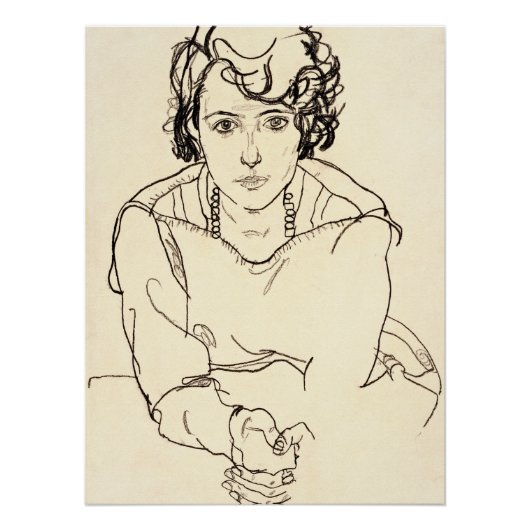 Egon Schiele - Seated Woman Perfect Poster (Voorkant)
