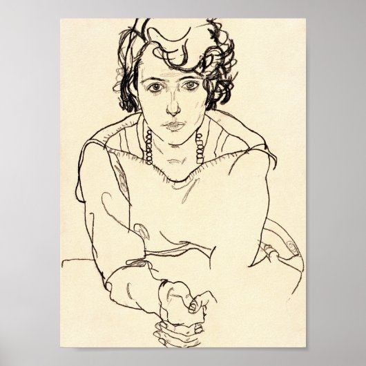 Egon Schiele - Seated Woman Poster (Voorkant)
