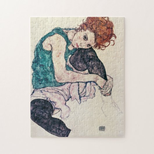 Egon Schiele Seated Woman Puzzle Legpuzzel (Verticaal)