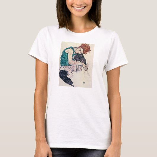 Egon Schiele Seated Woman T-shirt (Voorkant)
