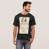 Egon Schiele - Seated Woman T-shirt (Voorkant volledig)
