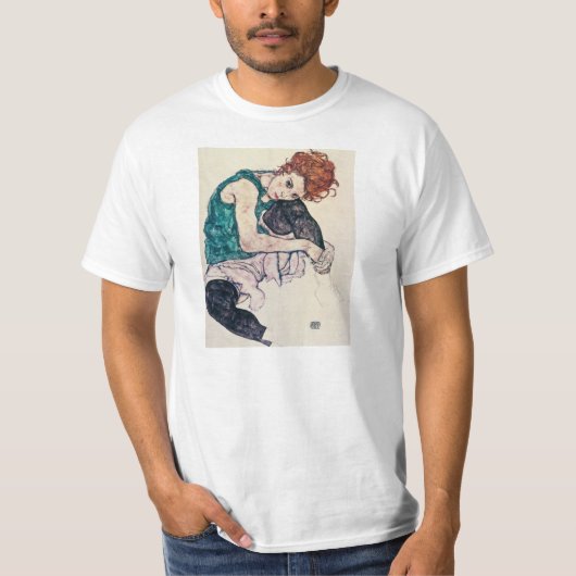 Egon Schiele Seated Woman T-shirt (Voorkant)