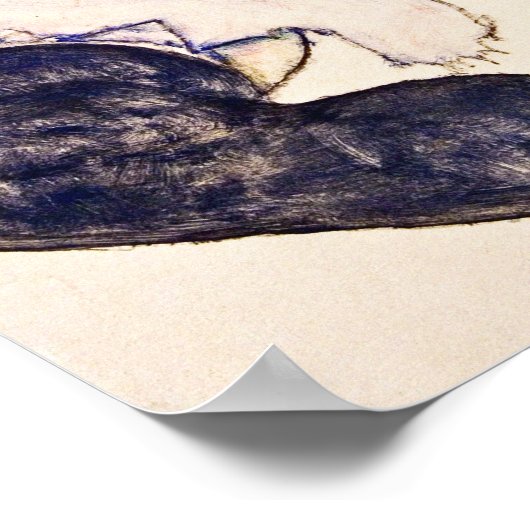 Egon Schiele - Seated Woman With Legs Drawn Up Poster (Hoek)