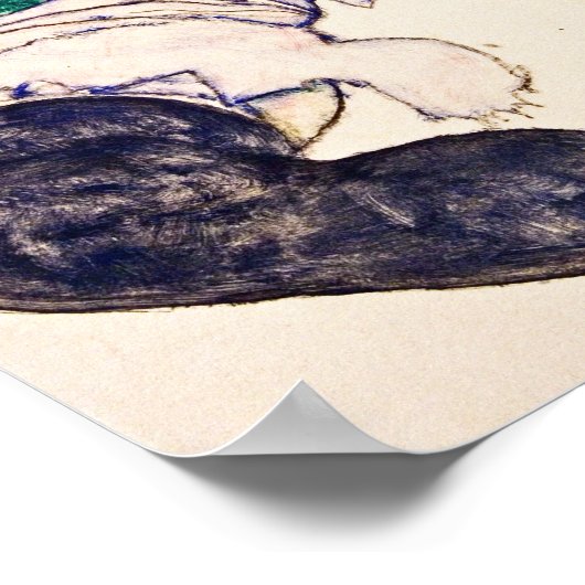 Egon Schiele - Seated Woman With Legs Drawn Up Poster (Hoek)